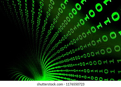 Binary computer code on black background.Green digital code numbers in matrix style.Background matrix style.Green is dominant color.code in green color.data in binary code.