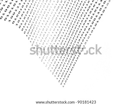 binary numbers background with color effect