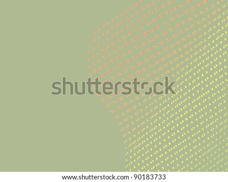 binary numbers background with color effect