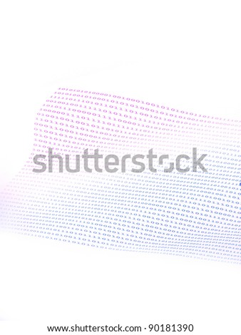 binary numbers on white background