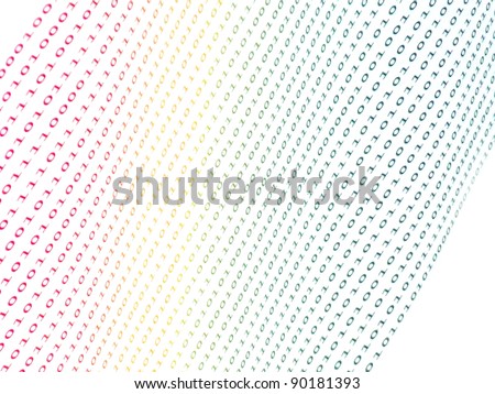 binary numbers on white background