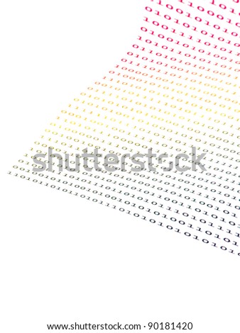 binary numbers on white background
