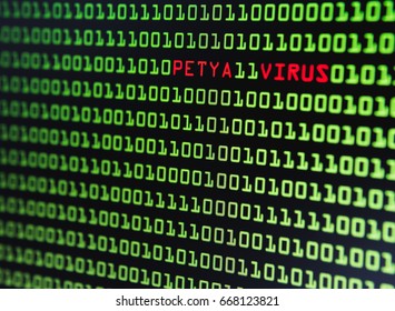 Binary Screen Background, Petya Virus