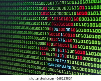 Binary Screen Background, Petya Virus