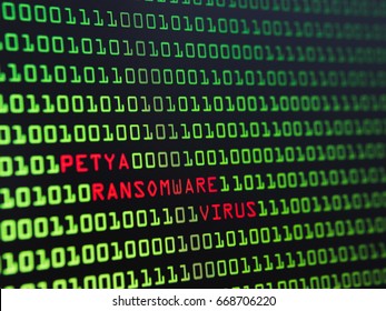 Binary Screen Background, Petya Virus