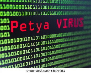 Binary Screen Background, Petya Virus