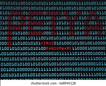 Binary Screen Background, Petya Virus