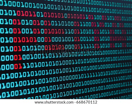 Binary Screen Background, Petya Virus
