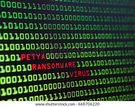 Binary Screen Background, Petya Virus