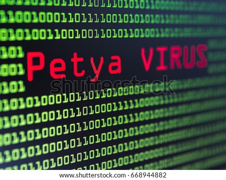 Binary Screen Background, Petya Virus