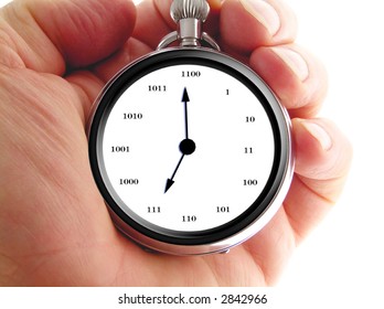 Binary watch business concept for 21st century