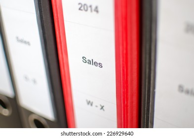 Binders, closeup