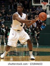 BINGHAMTON, NY-  FEBRUARY 28: Binhamton's No. 3 Jordan Reed Passes Against Vermont At The Events Center February 28, 2013 In Binghamton, NY