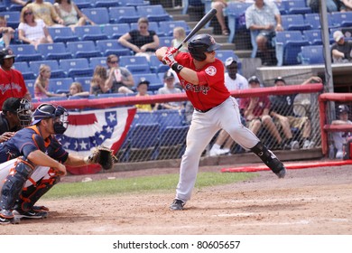 BINGHAMTON, NY - JULY 7: Portland Sea Dogs Batter Tim Federowicz Swings At A Pitch In A Game Against The Binghamton Mets At NYSEG Stadium On July 7, 2011 In Binghamton, NY