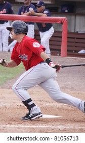 BINGHAMTON, NY - JULY 7: Portland Sea Dogs Batter Tim Federowicz Swings At A Pitch In A Game Against The Binghamton Mets At NYSEG Stadium On July 7, 2011 In Binghamton, NY