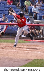 BINGHAMTON, NY - JULY 7: Portland Sea Dogs Catcher Tim Federowicz Gets Ready To Swing In A Game Against The Binghamton Mets At NYSEG Stadium On July 7, 2011 In Binghamton, NY