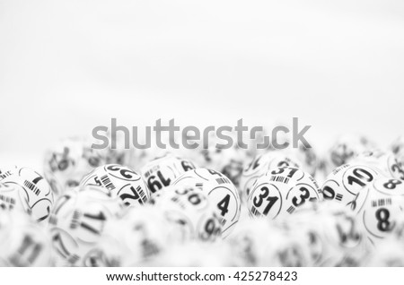 Bingo balls . Set of several bingo balls