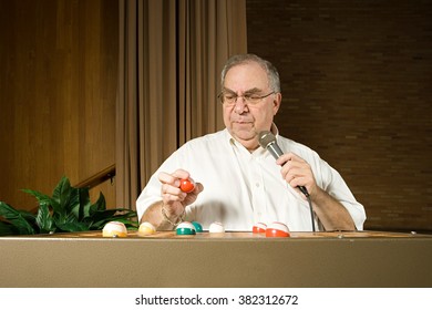 Bingo Caller At Work