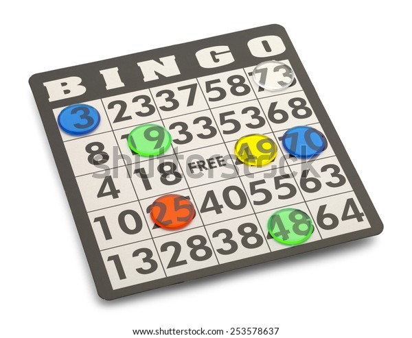 Bingo Card Game Pieces Isolated On Stock Photo (Edit Now) 253578637