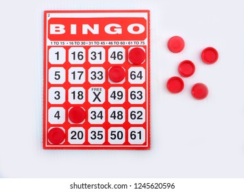 Bingo game cards.