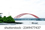 Binh Loi Bridge passes Sai Gon river in Ho Chi Minh city,Viet Nam. 
June 2022