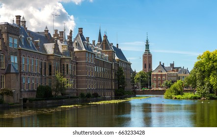 Binnenhof Palace, Dutch Parliament In Hague In A Beautiful Summer Day, The Netherlands