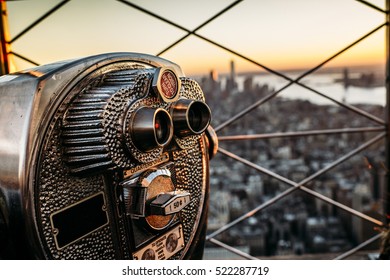 Binocular In The Afternoon Over New York City.