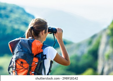 Binocular, Traveler, Hiking.