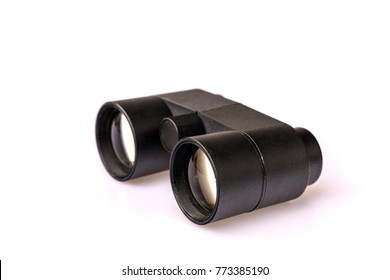 The Binoculars Isolated On White Background.