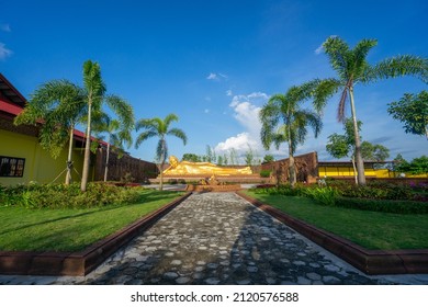 Bintan Island, Indonesia, June 2020 :"Sleeping Buddha Satue, Tanjung Uban City, Bintan"