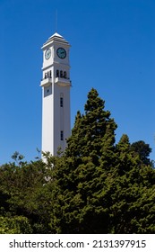 Concepción, Bio Bio, Chile.  November 7, 2021.
Campanil, Emblematic Clock Tower Located On The Universidad De Concepción Campus.