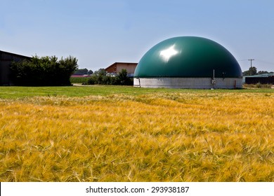 Bio Gas Plant In A Corn Field