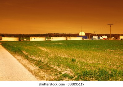 Bio Gas Plant In The Sunset