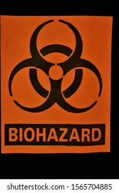 Bio Hazard Symbol On An Evidence Collection Bag