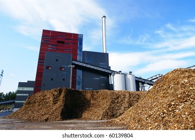 Bio Power Plant With Storage Of Wooden Fuel