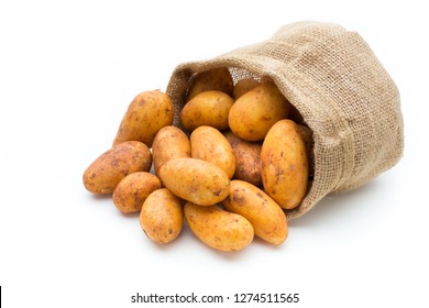 A Bio Russet Potato Isolated White Background.