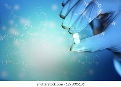 Biochemistry Biomedicine Concept Background With Polyethylene Glycol Formulas