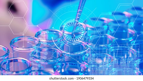 Biochemistry Research Technology Concept - science or medical lab research test tube in the laboratory