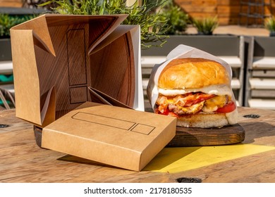 Biodegradable And Recyclable Boxes, Eco-friendly Packaging, Good Packaging For Tailor Made Burgers, Fabulous Burger Tailored To Your Taste