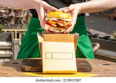 Biodegradable And Recyclable Boxes, Eco-friendly Packaging, Good Packaging For Tailor Made Burgers,