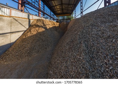 Biofuel Boiler House, Storage Of Wood Chips