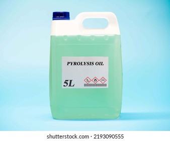 Biofuel In Chemical Lab In Glass Bottle Pyrolysis Oil