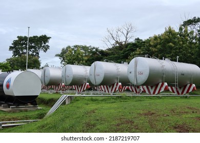 Biofuel Plant Rapeseed Oil Extraction And Processing Plant Refinery And Storage Tanks For Gasoline And Diesel Fuel.Nakhon Sawan, Thailand, 3 Aug 2022