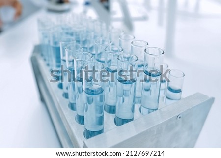 biological laboratory worker in the background