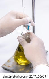 Biological Oxygen Demand (BOD) testing process in laboratory.