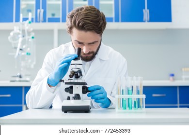 Biological Research Smart Nice Confident Scientist Stock Photo ...