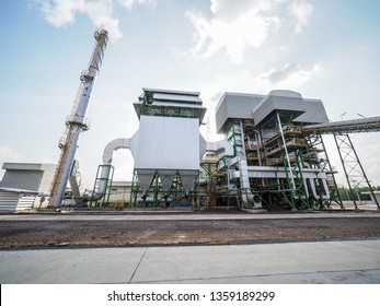 Biomass Power Plant With Industrial Energy Concept.