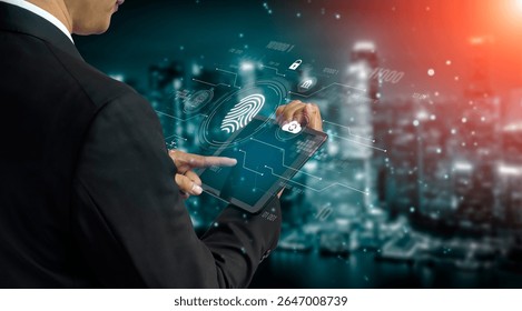 Biometric fingerprint identification and cybersecurity system ensuring secure access, identity verification, cloud data protection, and digital safety Vouch
