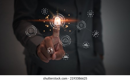 Biometric identification fingerprint scanner futuristic digital processing for access personal financial data. surveillance and security scanning of digital programs cyber futuristic applications