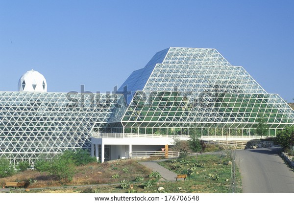 Biosphere 2 human\
habitat at Oracle in Tucson,\
AZ